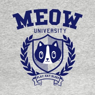 MEOW UNIVERSITY - Play, Eat, Sleep T-Shirt